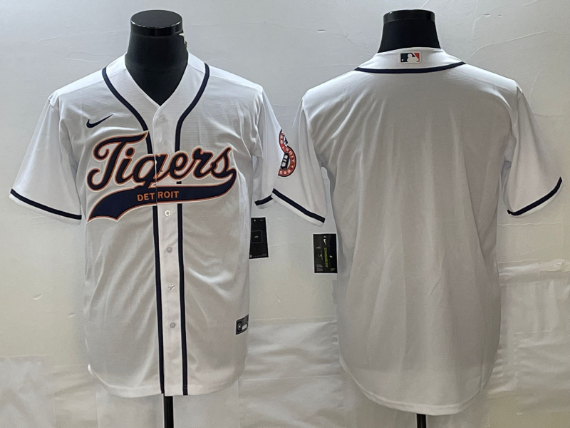 Detroit Tigers Blank White Cool Base Stitched Jersey - Zenithce