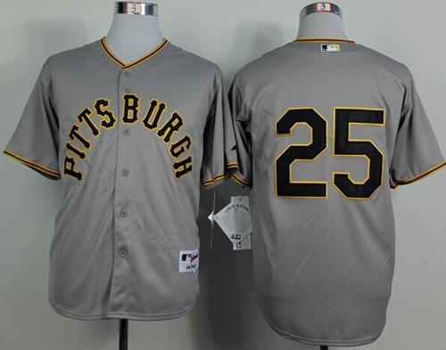 Pirates #25 Gregory Polanco Grey 1953 Turn Back The Clock Stitched Jersey - Zenithce