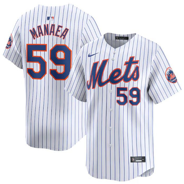 New York Mets #59 Sean Manaea White 2024 Home Limited Stitched Jersey - Zenithce