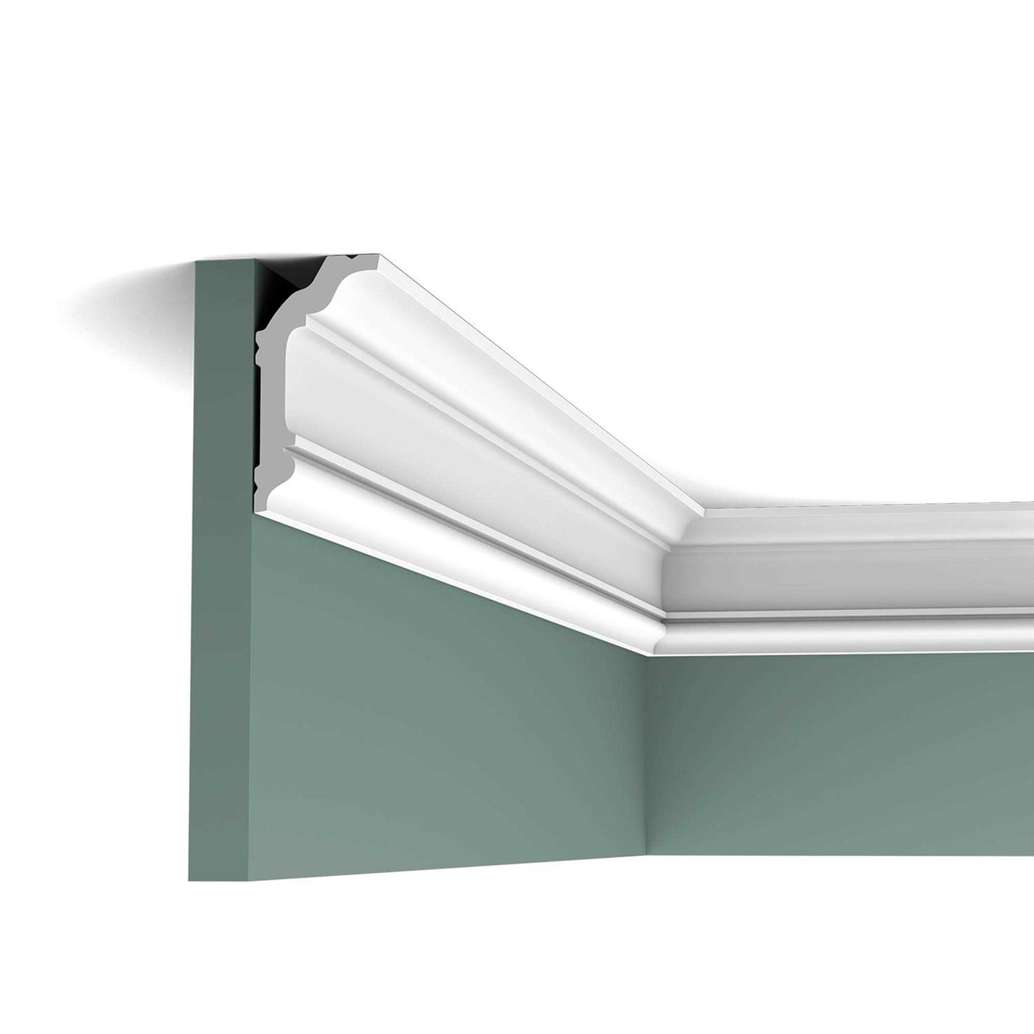 Orac Decor 5/8 in. D x 7-7/8 in. W x 78-3/4 in. L Primed White High Impact Polystyrene Baseboard Moulding - Zenithce