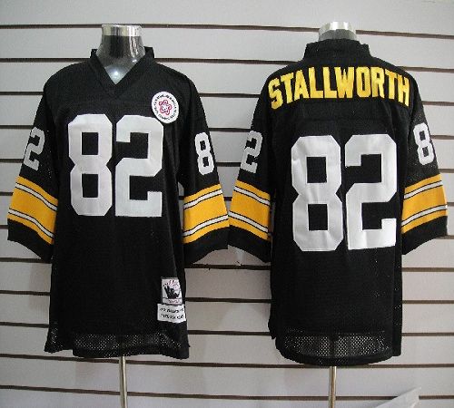 Mitchell And Ness Steelers #82 John Stallworth Black Stitched Jersey - Zenithce