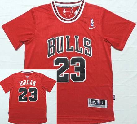 Chicago Bulls #23 Michael Jordan Revolution 30 Swingman Red Short-Sleeved Jersey - Zenithce