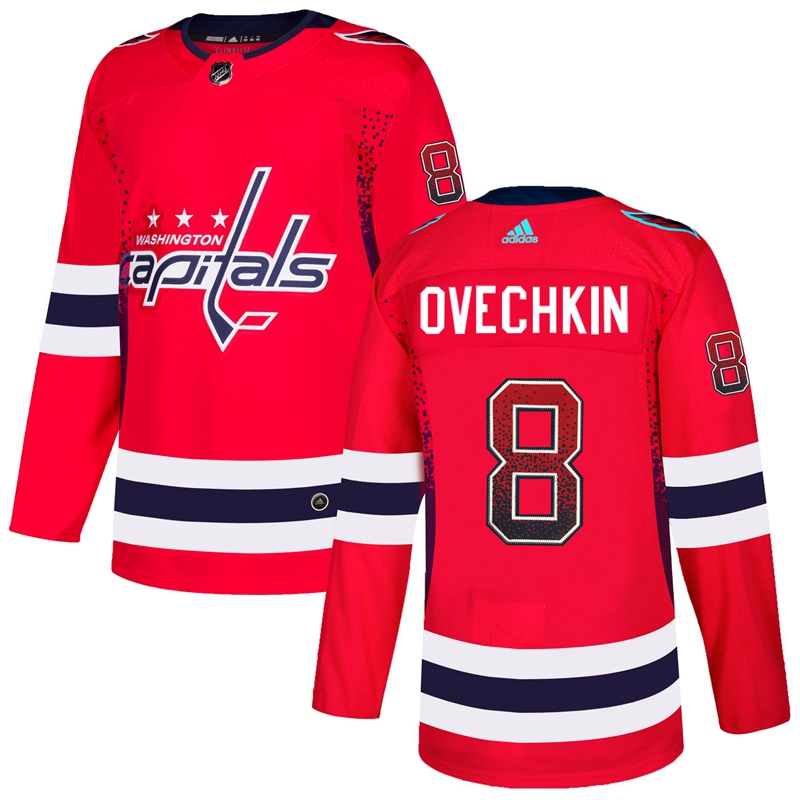 Washington Capitals #8 Alex Ovechkin Red Drift Fashion Stitched Jersey - Zenithce