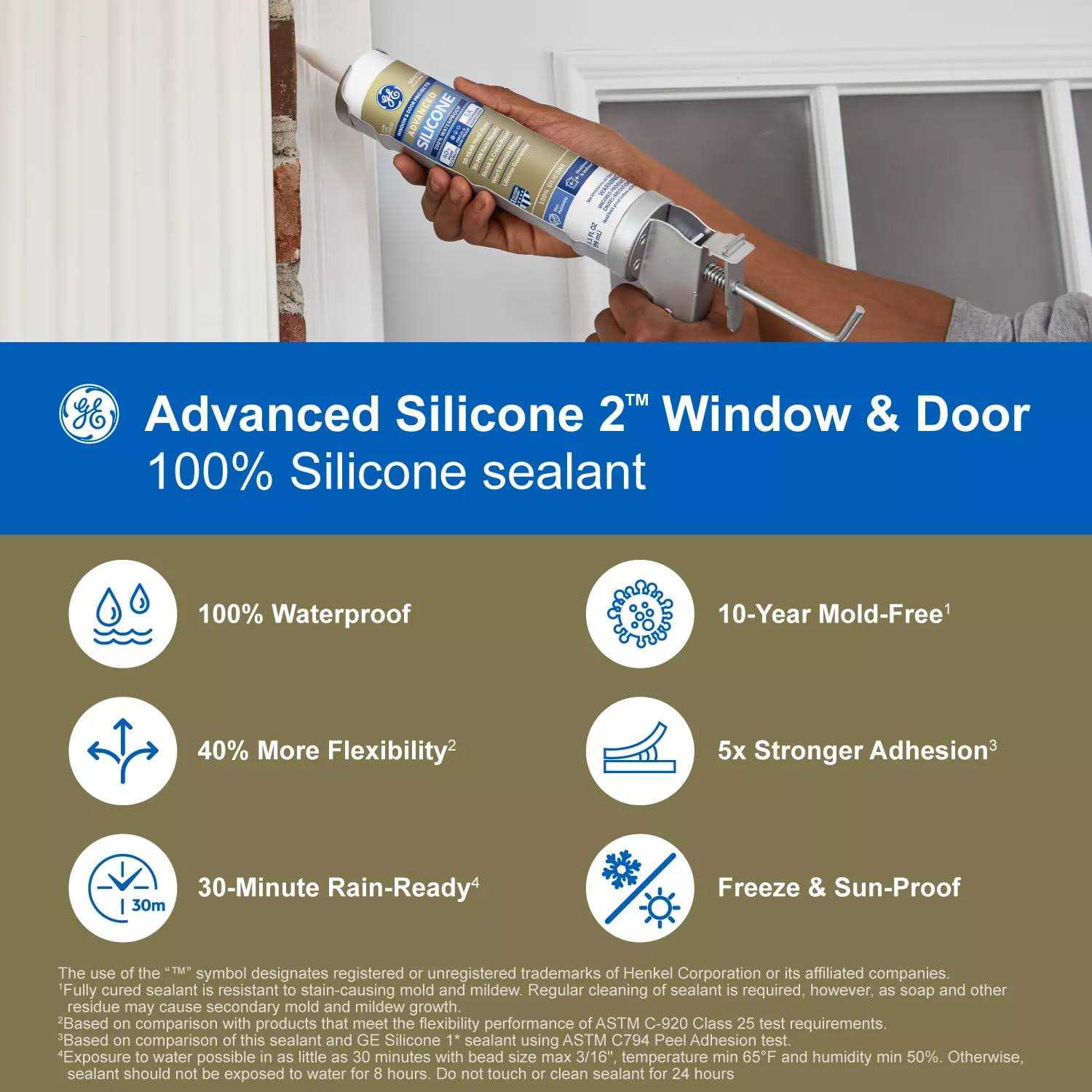GE Advanced Silicone Window & Door Sealant - Zenithce