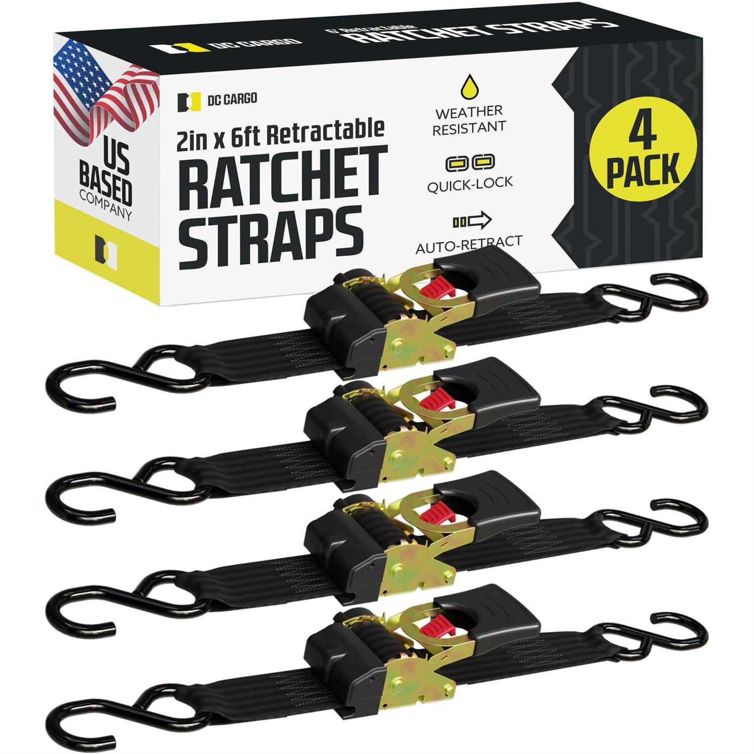 Dc Cargo Mall Wheel Chocks + E-Track Ratchet Straps Atv Tie-down Kit - Zenithce