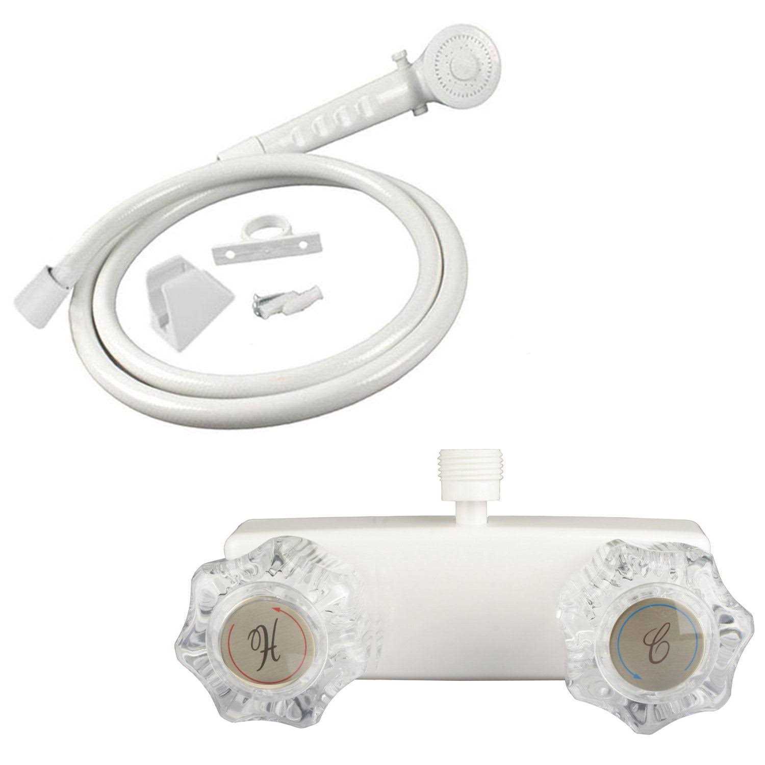 Ultra Faucets RV Mobile Travel Home Shower Valve with Hand-held Set Oil Rubbed Bronze at MechanicSurplus.com - Zenithce