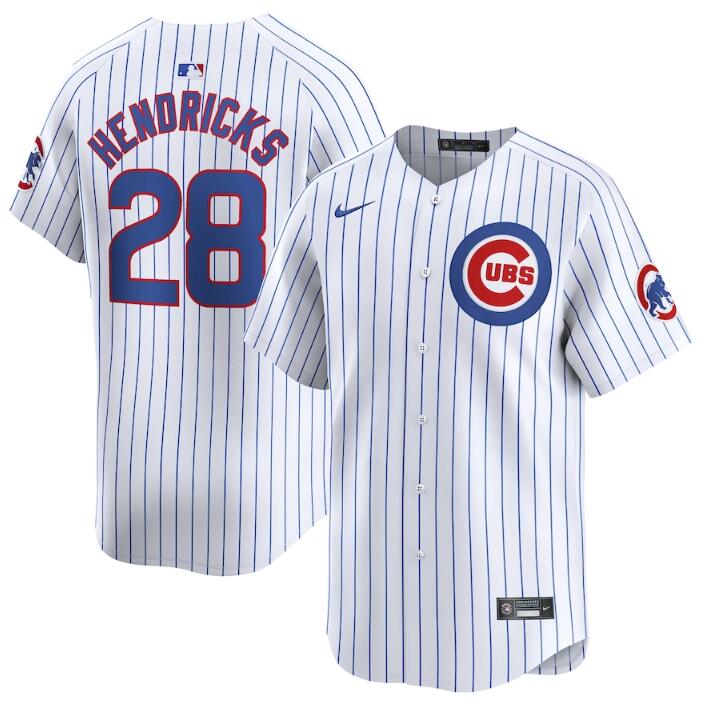 Chicago Cubs #28 Kyle Hendricks White 2024 Home Limited Stitched Jersey - Zenithce