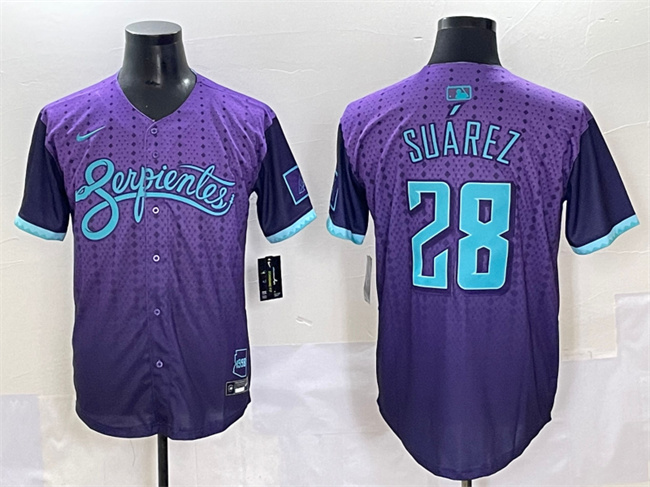 Arizona Diamondbacks #28 Eugenio Suárez Purple 2025 City Connect Limited Stitched Jersey - Zenithce