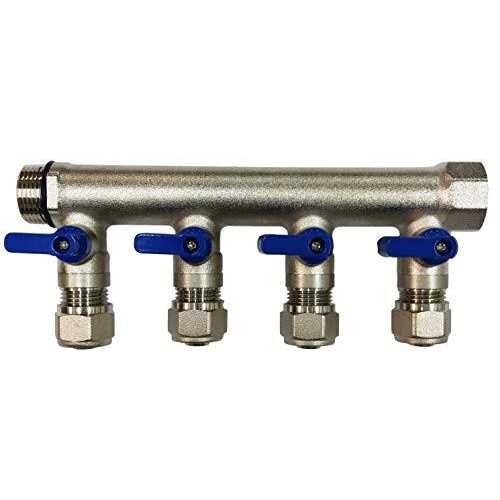 Fitting Store 3/4 Loops Plumbing Manifolds w/ 1/2 Pex Ball Valves - Zenithce