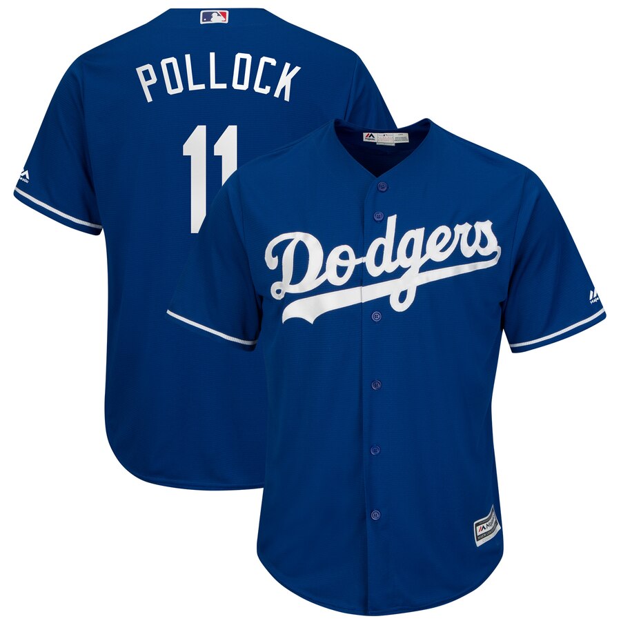 Los Angeles Dodgers #11 A.J Pollock Blue Cool Base Stitched Jersey - Zenithce