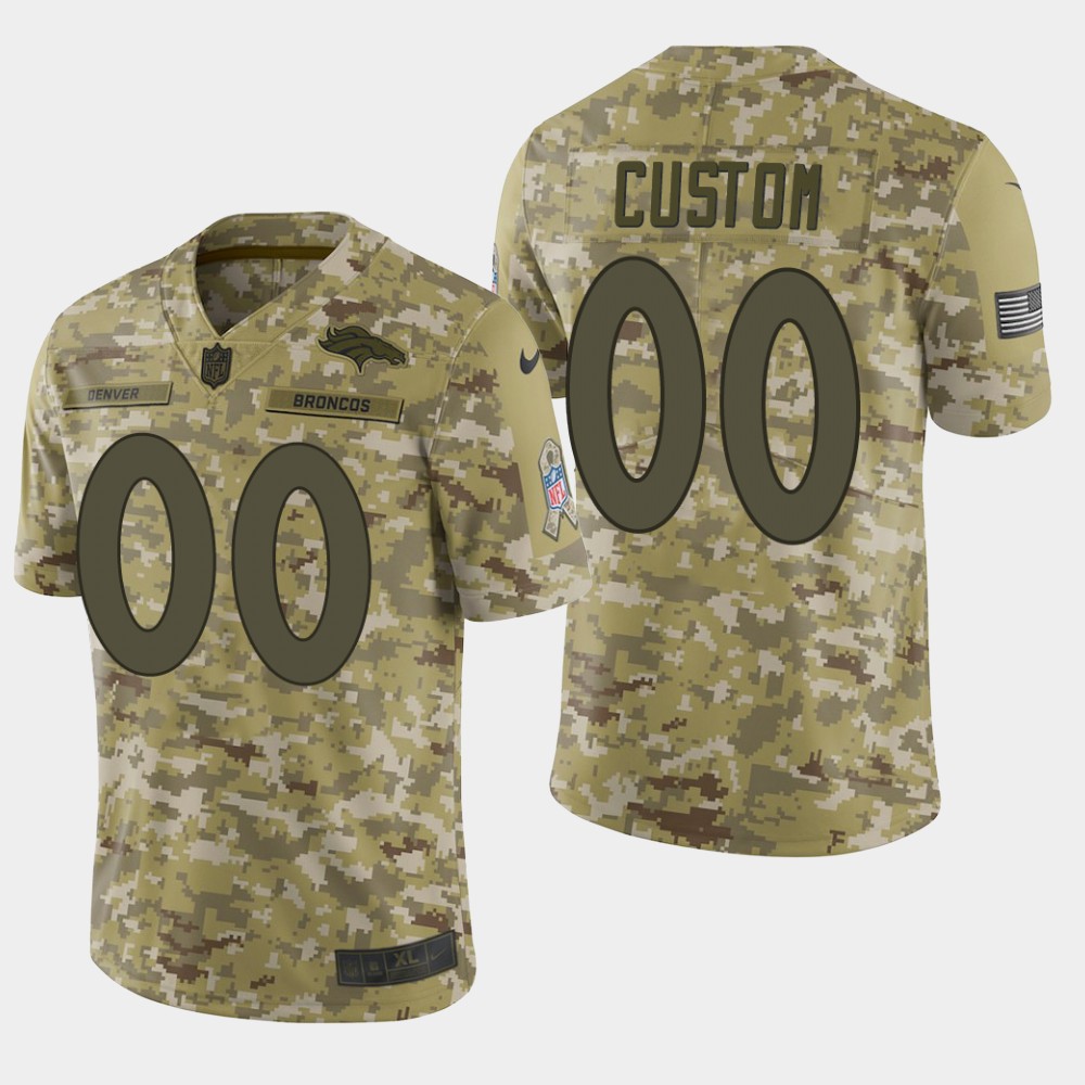 Denver Broncos Customized Camo Salute To Service NFL Stitched Limited Jersey - Zenithce