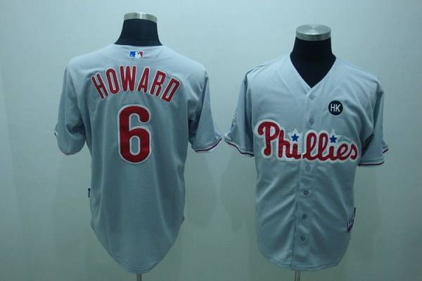 Phillies #6 Ryan Howard Stitched Grey Jersey - Zenithce
