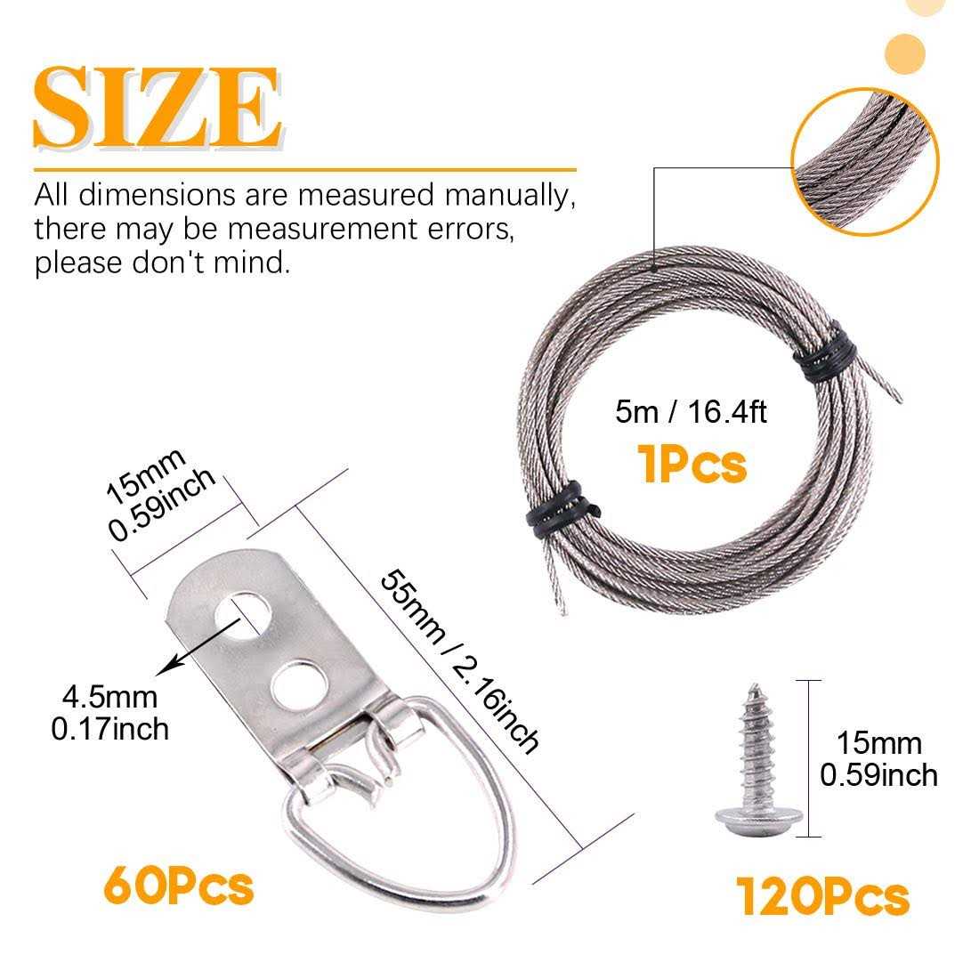 Rustark 450Pcs M3/M4/M5/M6/M8 Allen Head Socket Hex Grub Screw Set Assortment Kit with Internal Hex Drive - Zenithce