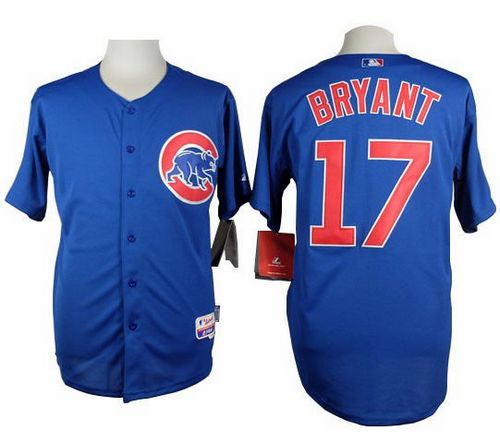 Cubs #17 Kris Bryant Blue Alternate Cool Base Stitched Jersey - Zenithce