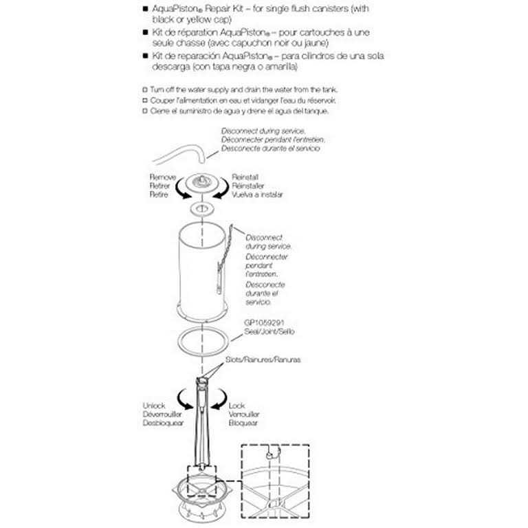 Kohler Canister Flush Valve Kit RGP1083980 - Zenithce