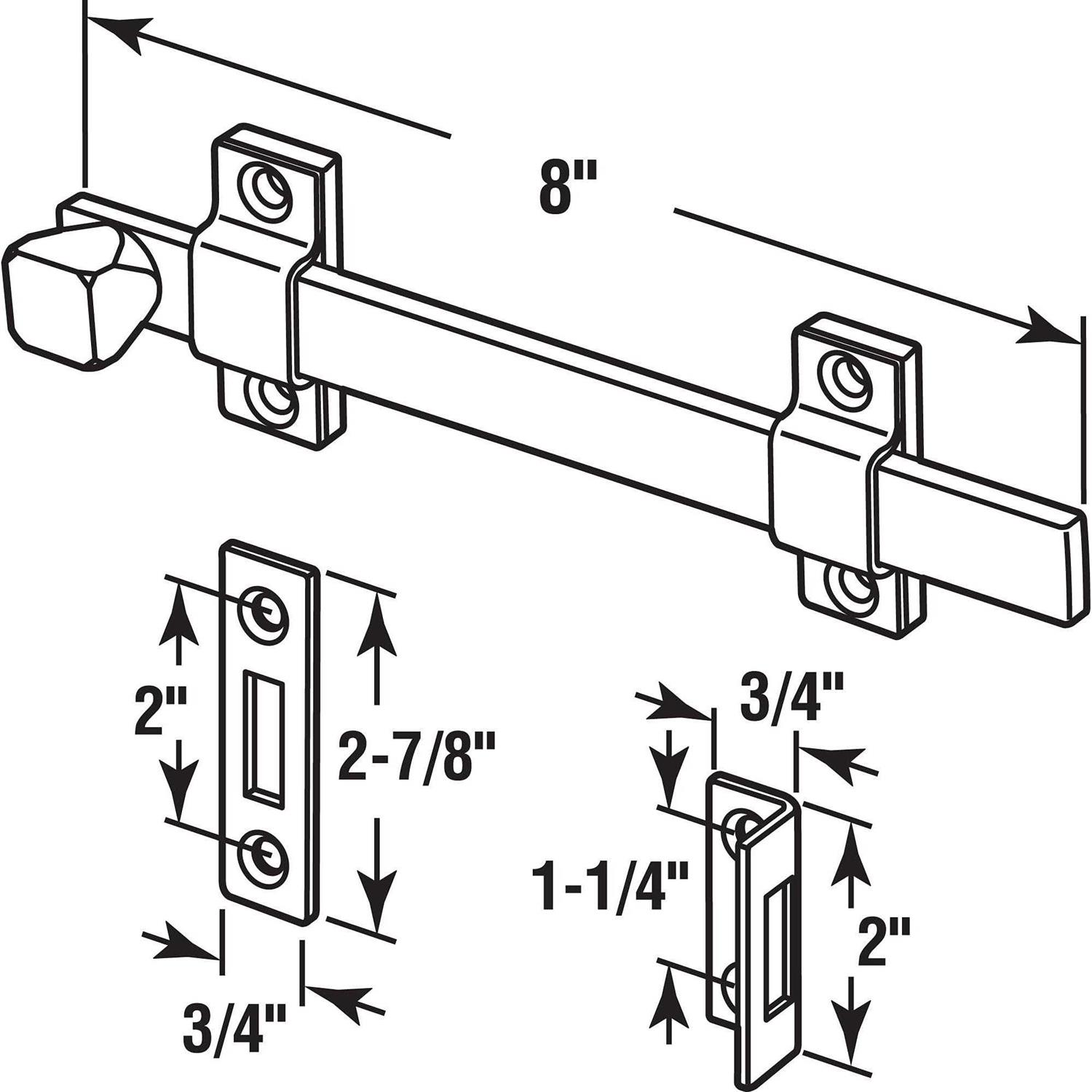 Prime-Line MP2082 Sliding Door 1/2 In. Wide Keeper - Zenithce
