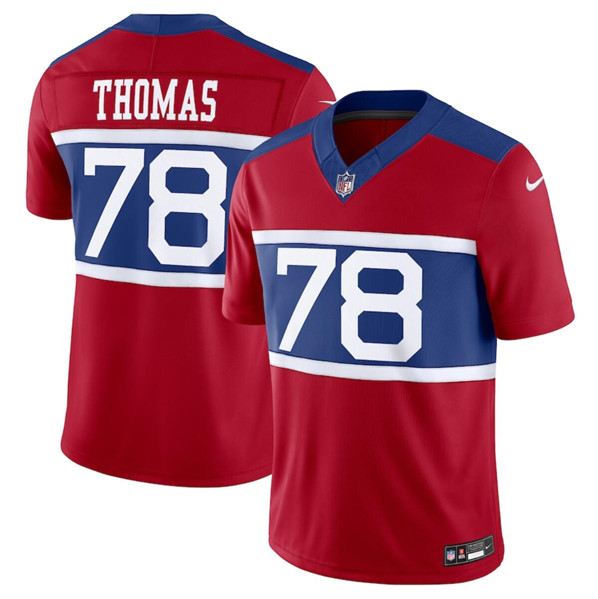 New York Giants #78 Andrew Thomas Century Red Alternate Vapor F.U.S.E. Limited Stitched Jersey - Zenithce
