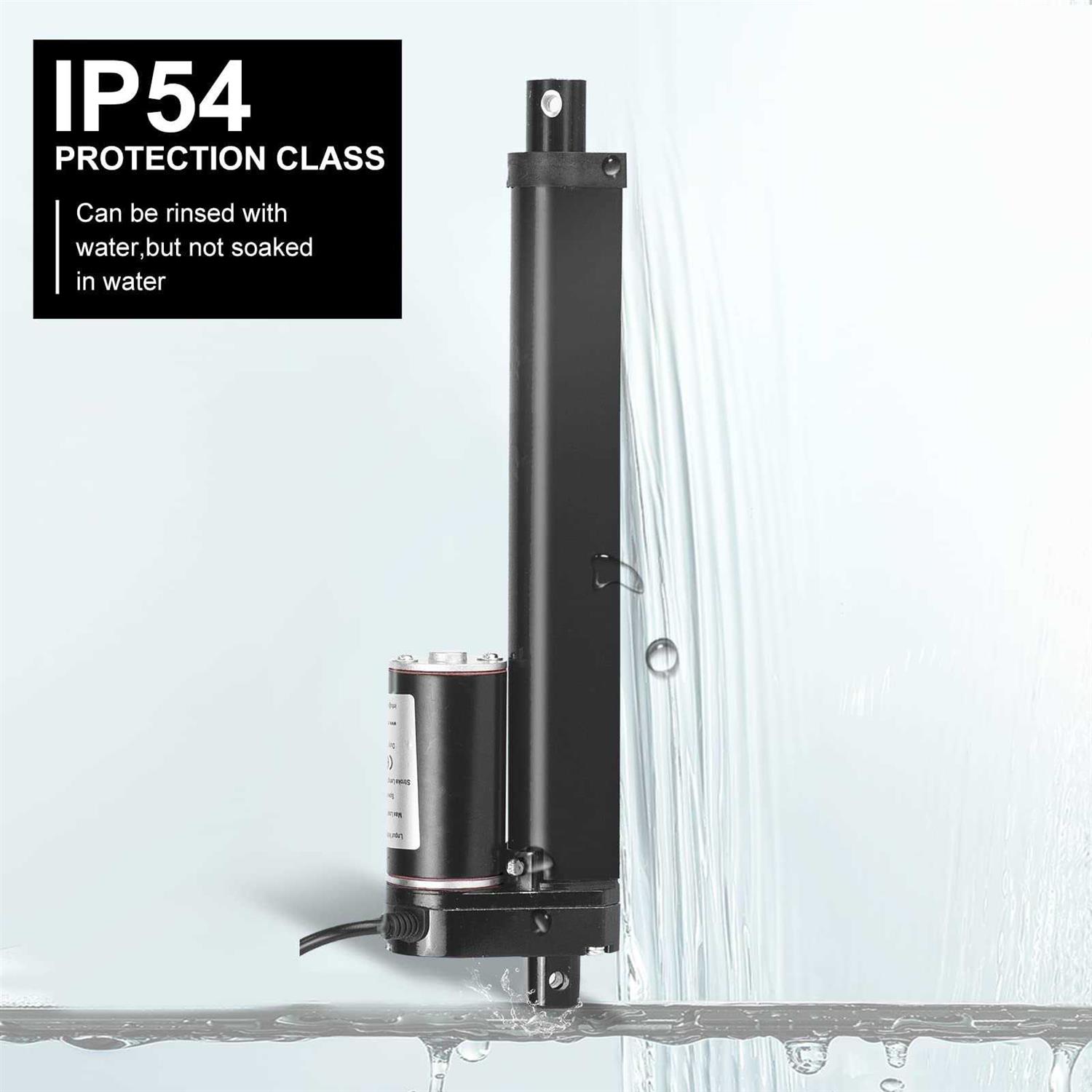 DC HOUSE High Speed 14mm/s Linear Actuator Motor 1000N DC12V with Mounting Brackets - Zenithce