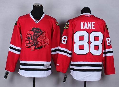Blackhawks #88 Patrick Kane Red(Red Skull) Stitched Jersey - Zenithce