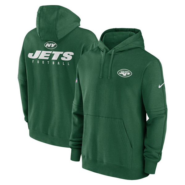 New York Jets Green Sideline Club Fleece Pullover Hoodie - Zenithce