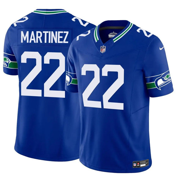 Seattle Seahawks #22 Damien Martinez Royal 2025 F.U.S.E Throwback Vapor Limited Football Stitched Jersey - Zenithce