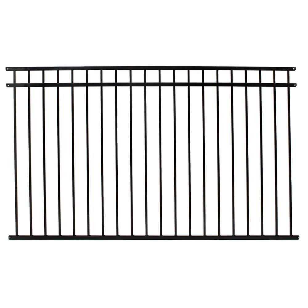 Fortress Versai 2 in. x 2 in. x Gloss Black Steel Fence Post with 5 in. Base Plate - Zenithce