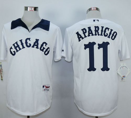 White Sox #11 Luis Aparicio White 1976 Turn Back The Clock Stitched Jersey - Zenithce