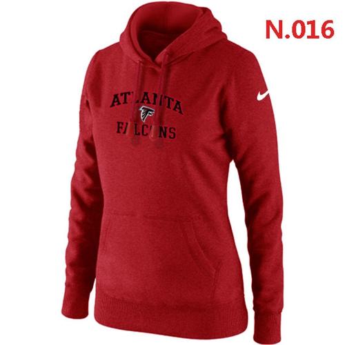 Women's Nike Atlanta Falcons Heart   Soul Pullover Hoodie Red - Zenithce