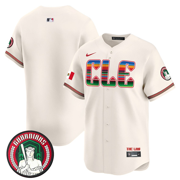 Cleveland Guardians Blank Cream Mexico Vapor Premier Limited Stitched Jersey - Zenithce