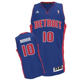 Detroit Pistons #10 Greg Monroe Blue Swingman Jersey - Zenithce