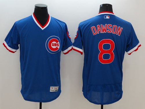 Cubs #8 Andre Dawson Blue Flexbase Authentic Collection Cooperstown Stitched Jersey - Zenithce