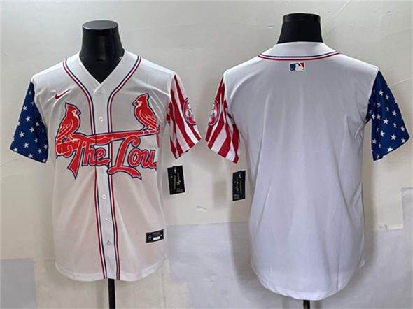 St. Louis Cardinals Blank White Independence Day Vapor Premier Limited Stitched Jersey - Zenithce