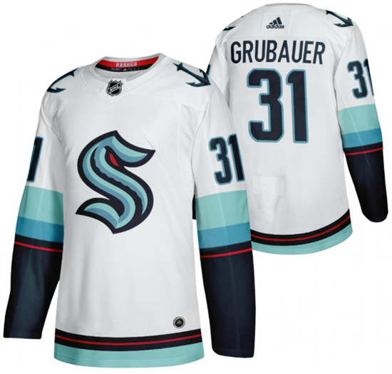 Seattle Kraken #31 Philipp Grubauer White Stitched Jersey - Zenithce