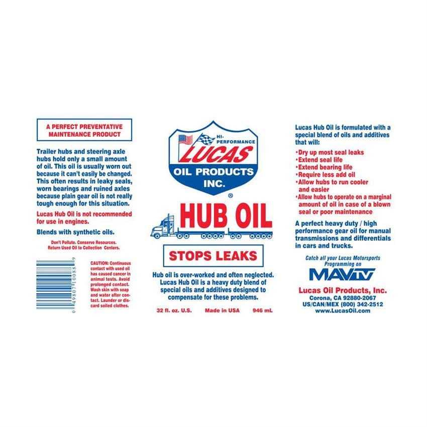 Lucas Oil Hub Oil 10088 - Zenithce