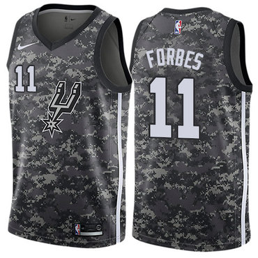 San Antonio Spurs #11 Bryn Forbes Black Swingman City Edition 2018-19 Jersey - Zenithce