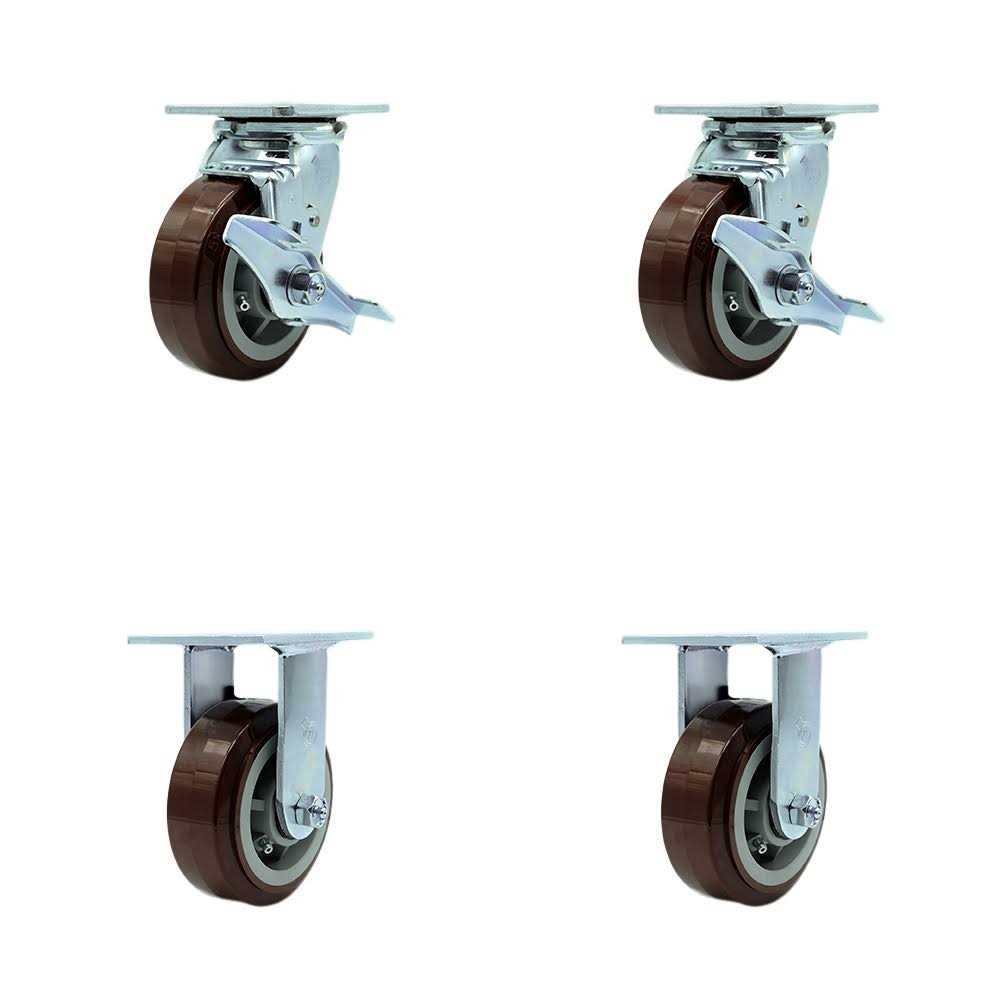 Service Caster 2 Polyurethane on Polyolefin Wheel Only with Roller Bearing - Zenithce