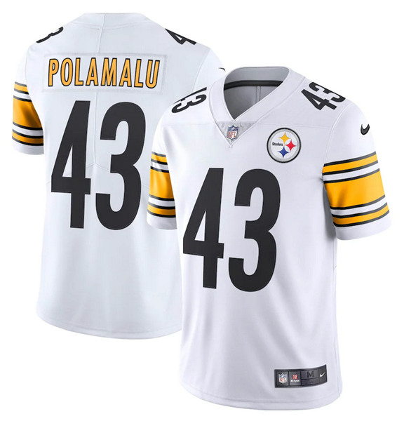 Pittsburgh Steelers #43 Troy Polamalu White Vapor Untouchable Limited Stitched Jersey - Zenithce