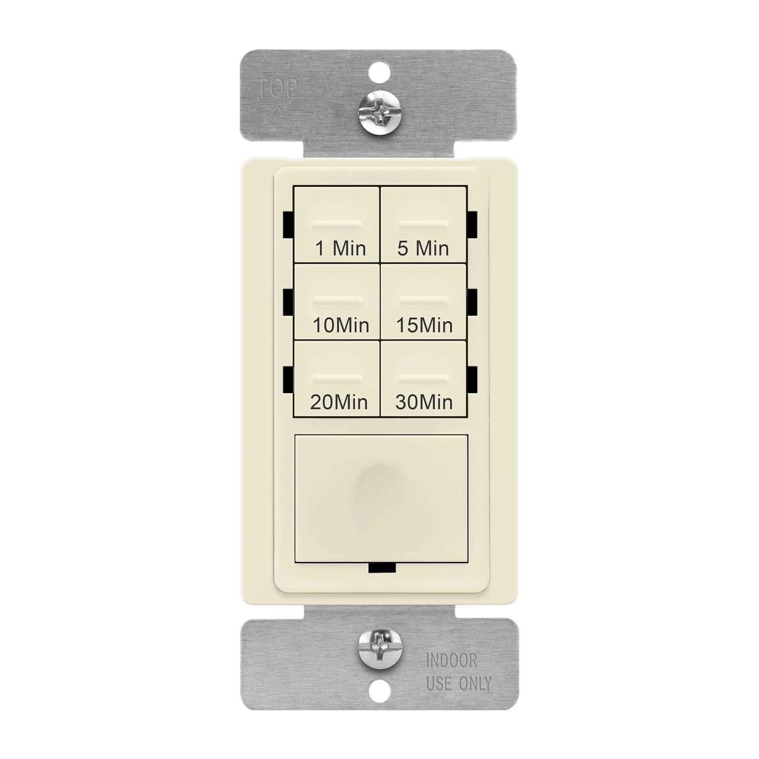Enerlites Countdown Timer Switch 5-10-30-60 Min Hour For Bathroom Fans - Zenithce