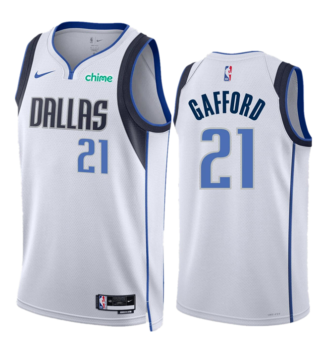 Dallas Mavericks #21 Daniel Gafford White Association Edition Stitched Jersey - Zenithce