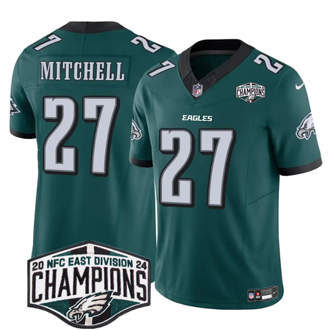 Philadelphia Eagles #27 Quinyon Mitchell Green 2024 New NFC East Champions F.U.S.E. Vapor Untouchable Limited Stitched Jersey - Zenithce
