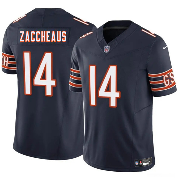 Chicago Bears #14 Olamide Zaccheaus Navy 2025 F.U.S.E. Vapor Stitched Jersey - Zenithce
