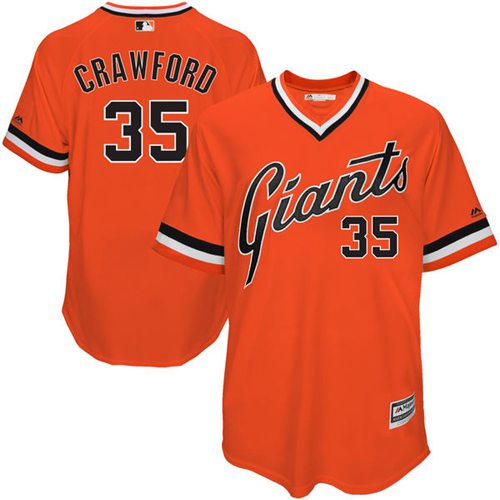 Giants #35 Brandon Crawford Orange 1978 Turn Back The Clock Stitched Jerseys - Zenithce