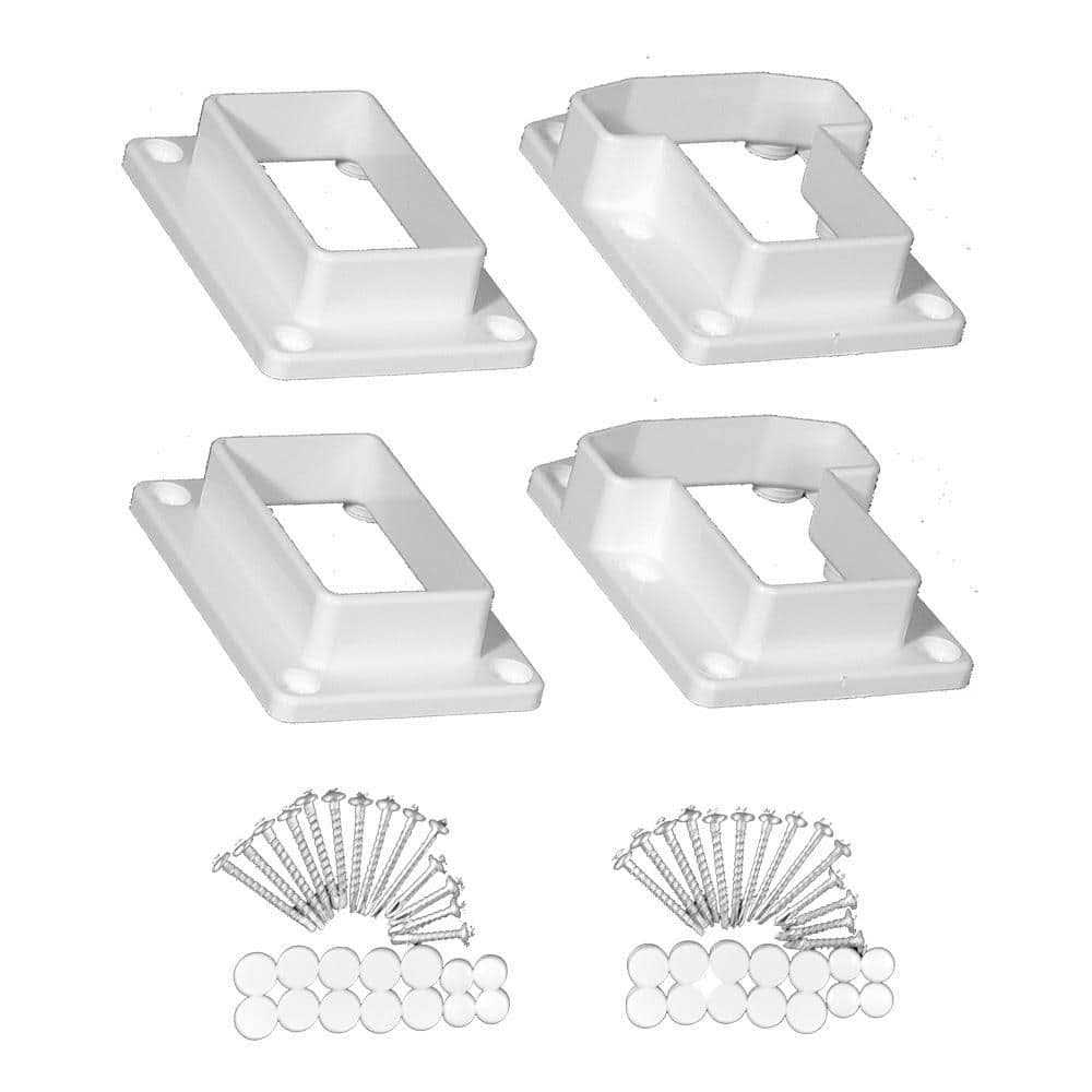 Weatherables Plymouth 5 ft. H x 8 ft. W White Vinyl Picket Fence Panel Kit - Zenithce