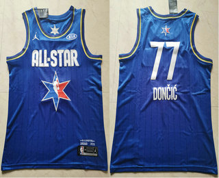 Dallas Mavericks #77 Luka Doncic Blue Jordan Brand 2020 All-Star Game Swingman Stitched Jersey - Zenithce