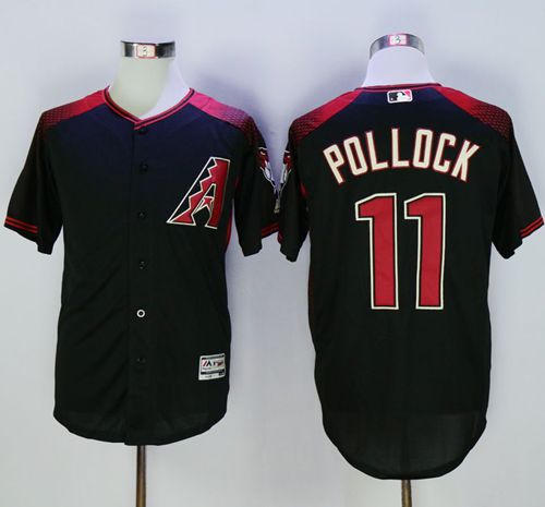 Diamondbacks #11 A. J. Pollock Black Brick New Cool Base Stitched Jersey - Zenithce