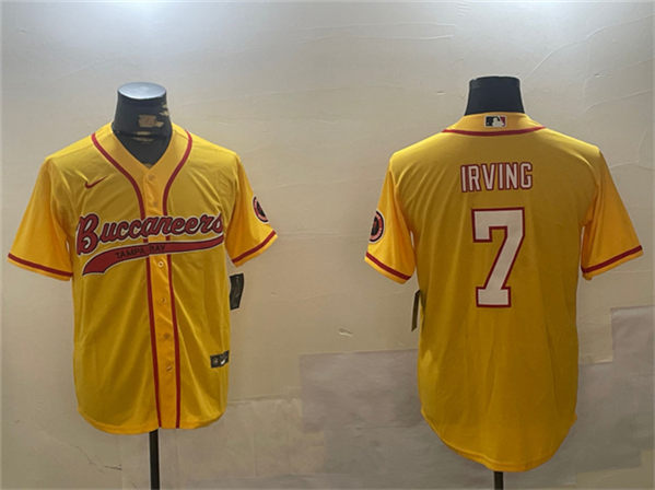 Tampa Bay Buccaneers #7 Bucky Irving Gold Cool Base Stitched Jersey - Zenithce