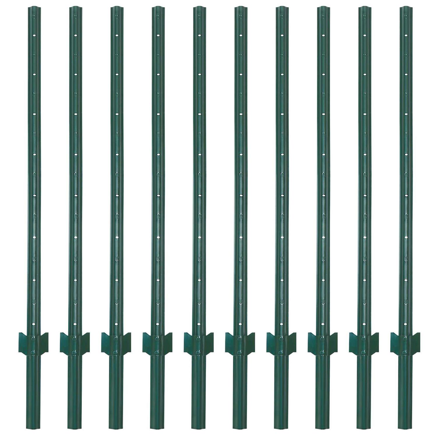LADECH 3-4-5-6-7 Feet Sturdy Duty Metal Fence Post – Garden U Post for Fencing - Zenithce