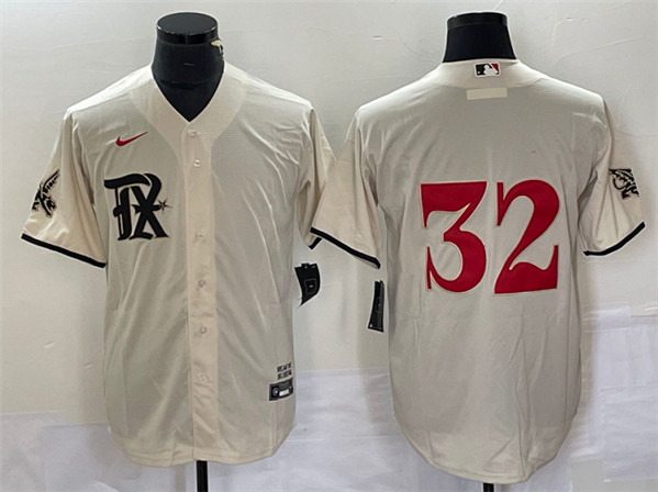 Texas Rangers #32 Evan Carter Cream 2023 City Connect Stitched Jersey - Zenithce