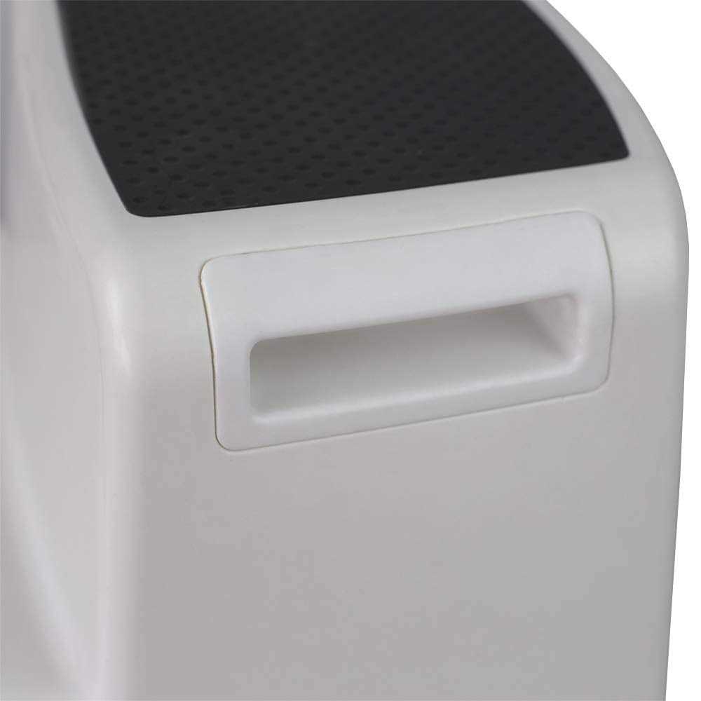 Home Basics Extra Boost 2 Tier Non-Slip Rubber Tread Plastic Step Stool - Zenithce