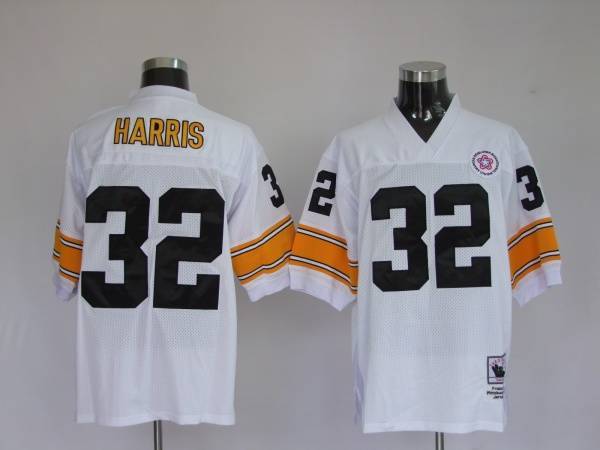 Mitchell Ness Steelers #32 Franco Harris White Stitched Throwback Jersey - Zenithce